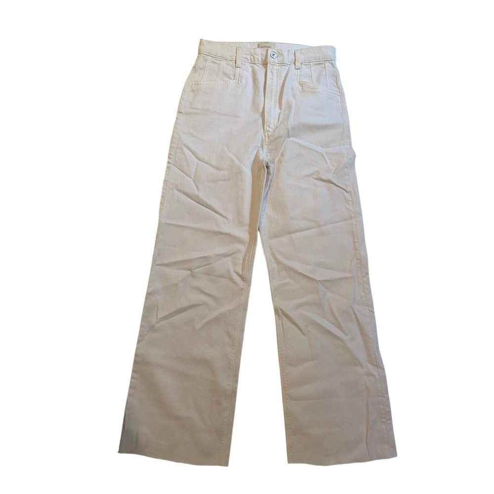 Favorite Daughter Jordie Wide Leg Super High Rise 27 White $331 Originally